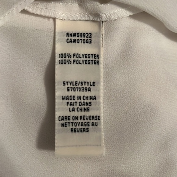 Max Studio White Sheer Long-sleeved Tunic Size Small - Picture 9 of 10